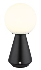 GLOBO 21029S SORA dotyková stolní lampička V235mm LED 1,5W 160/140lm 3000+4500+6500K IP41 černá, opálová, USB Cable incl.