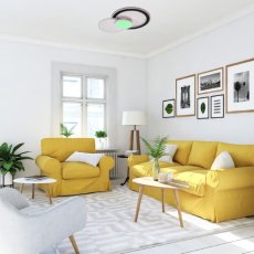 RABALUX 71402 Stavros stropné svietidlo LED 40W/2660lm 3000-6500K čierna, biela, stmievateľné, diaľkový ovládač