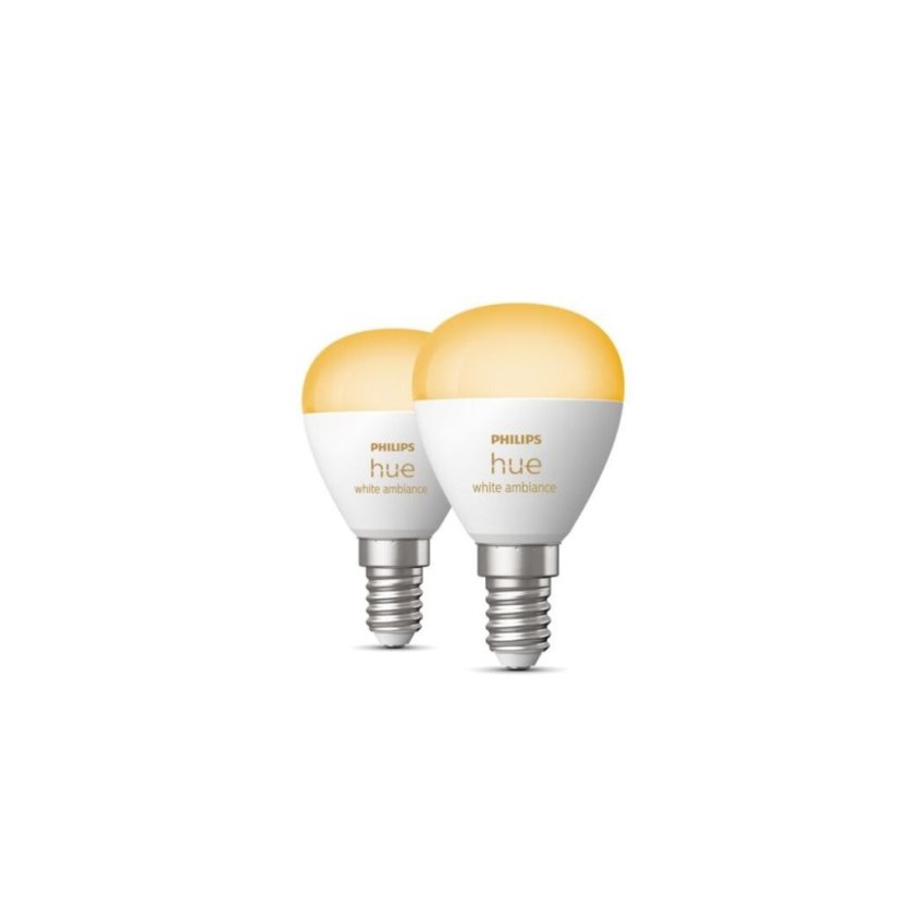 8719514491168 Philips Hue White Ambiance žárovka LED E14 5,1W/470lm 2200-6500K P45 kapka 2-set