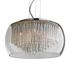 AZzardo AZ0999 DECOline REGO 40 stropní / závěsné svítidlo 5xG9 40W IP20 čiré sklo / chrom