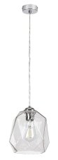 RABALUX 72012 Shivani závěsné svítidlo 1xE27 D200mm chrom, průhledná