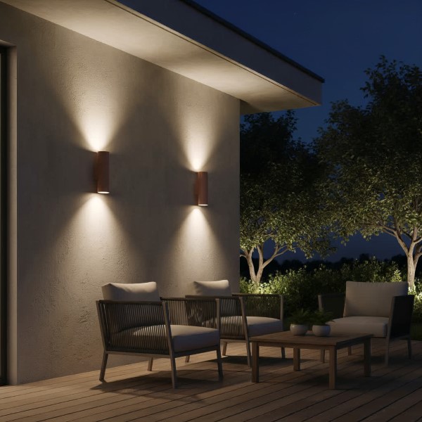 Exteriérové ​​nástěnné svítidlo Ideal lux 163635 GUN AP2 SMALL COFFEE 2xGU10 35W IP44