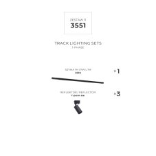 Lištové svietidlá SET 3x GU10 1 m čierna Zuma Line Tube Track 3551