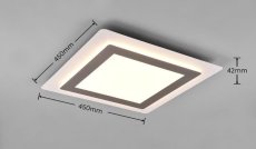 TRIO 641510207 MORGAN stropní svítidlo SMD LED 450x450mm 46W/6000lm 2700-6500K matný nikl, stmívatelné, dálkový ovladač
