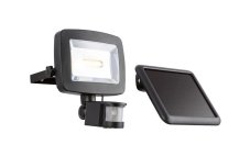 GLOBO 37201S SOLAR solární nástěnné svítidlo se senzorem LED 3W/500lm 3500K IP44 černá, průhledná