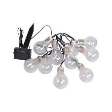 33708- 10 GLOBO Exteriérové solárne LED svietidlo, dekoratívna reťaz s 10 hruškami na osvetlenie záhrady alebo terasy, 10x 0,3W 2700K IP44