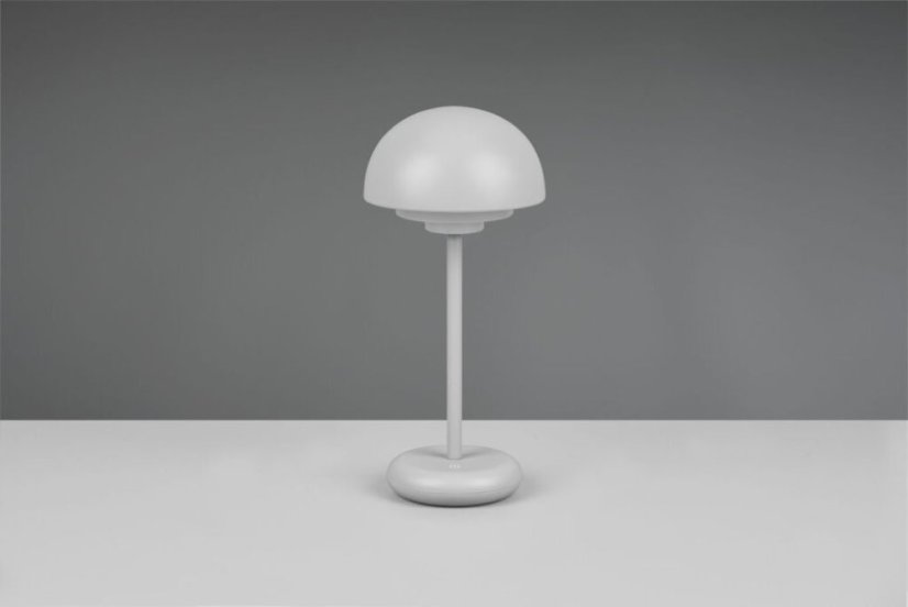 TRIO Reality R52306177 ELLIOT vonkajšia dekoračná dotyková lampička SMD LED 2W/180lm 3000K IP44 šedá, nabíjateľná batéria, USB-C