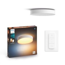 Philips HUE LED White Ambiance 41165/31/P6 Devere M koupelnové stropní svítidlo 19,2W 2450lm 2200-6500K IP44 38,1cm bílé stmívatelné BlueTooth + HUE Switch