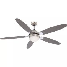 GLOBO 0308 AZURA stropný ventilátor s osvetlením na päticu E14 1320 mm s ťahovým vypínačom nikel