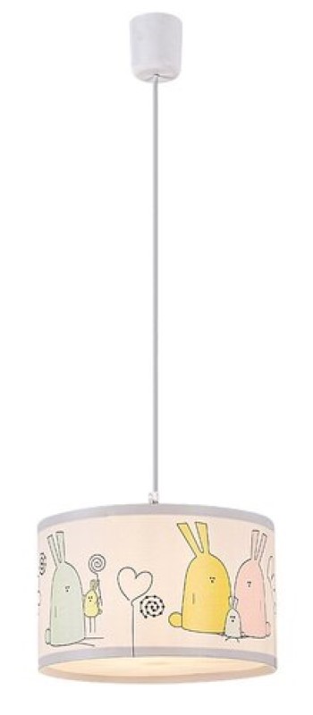 RABALUX 72166 Flappy závesné svietidlo detské D280mm 1xE27 biela, viacfarebná