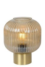 Lucide 45586/20/62 MALOTO stolní lampa Ø20cm E27 / 40W jantarová / zlatá