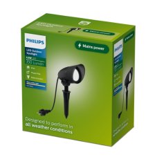 Reflektor 1x GU10 2700K čierna IP44 PHILIPS Cylr 8721103104991