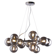 ITALUX PND-6161-15 CH+SM Marbelio závěsné svítidlo 15xG9 D580mm chrom, kouřová