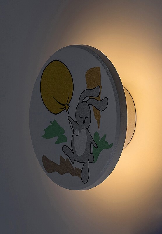 RABALUX 71100 Hopply nástenné svietidlo detské D120mm LED 9W/800lm 3000+4000+6500K biela, viacfarebná