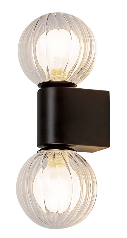 RABALUX 75022 Colzar nástenné svietidlo nad zrkadlo D100mm 2xG9 IP44 matná čierna