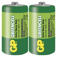 B1230 BATERIE GP GREENCELL R14/1,5V zink - chloridová, set 2ks