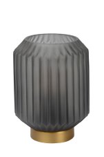 LUCIDE 45595/01/51 SUENO Lampička E14 1x40W saténová šedá, matná zlatá/mosadz