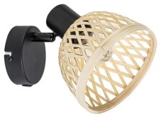 RABALUX 3133 Rattan nástěnné bodové svítidlo/spot 1xE14 matná černá, přírodní