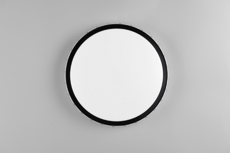 TRIO Reality R64811102 VARDA stropné svietidlo D390mm SMD LED 24W/2500lm 2700-6500K čierna, diaľkový ovládač, starlight efekt