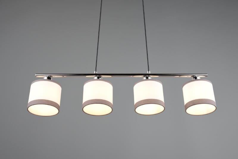 TRIO Reality R31554006 DAVOS závěsné svítidlo 4xE14 chromová, bílá