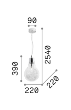 Závěsné svítidlo Ideal lux 033679 LUCE MAX SP1 SMALL 1xE27 60W