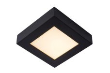 Lucide 28117/17/30 BRICE čtvercové stropní stmívatelné koupelnové LED svítidlo 15W IP44 černá