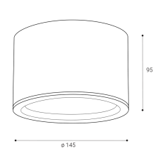 LED2 1235451 KAPA ON stropní svítidlo LED D145mm 12W/1350lm 3000-3500-4000K bílá