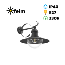 Philips 01816/30/PN Topiary nástenné svietidlo čierne 1x E27 IP44