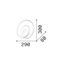 Ideal lux 342221 OZ nástenné svietidlo LED 26W 2450/1290lm 2700K biela ON-OFF