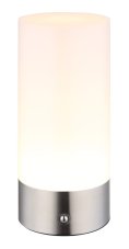 GLOBO 21040RGB LEX dotyková stolní lampička V190mm LED 1,8W 160/100lm 2900K+RGBW IP44 nikl, opálová, USB Cable incl.