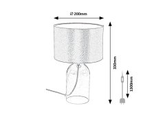 RABALUX 74047 Luxin stolní lampička V330mm 1xE14 tónované sklo, šedá