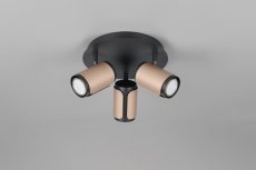 TRIO 814530365 GILLAN stropné bodové svietidlo/spot D210mm 3xGU10 čierna, kávová
