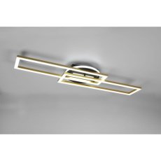 TRIO Reality R67183108 TWISTER stropné svietidlo SMD LED 30W/4500lm 2700-6000K matná mosadz, switchdimmer, diaľkový ovládač, otočné ramená