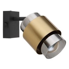 GLOBO 15560-1 MILLEY nástenné bodové svietidlo/spot s vypínačom 1xE27 matná čierna, dymová