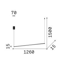 Ideal Lux 341040 ESSENCE závesné svietidlo LED 19W 2300/1450lm 4000K čierna