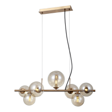 ITALUX PND-406007-7-HBR Canello závesné svietidlo 7xG9 medová mosadz, jantárová