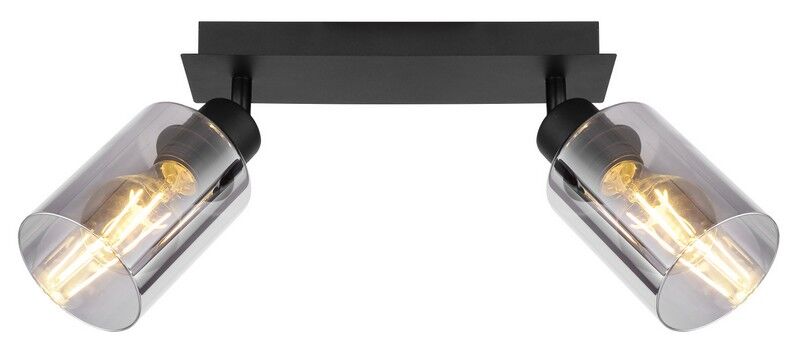 GLOBO 15465-2 HADERA stropné bodové svietidlo/spot 2xE27 čierna, dymová