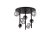 Ideal Lux 328416 PERLAGE stropní svítidlo 9xG9 D550mm černá, kouřová