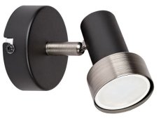 RABALUX 73011 Konrad nástenné bodové svietidlo/spot 1xGU10 matná čierna, strieborná