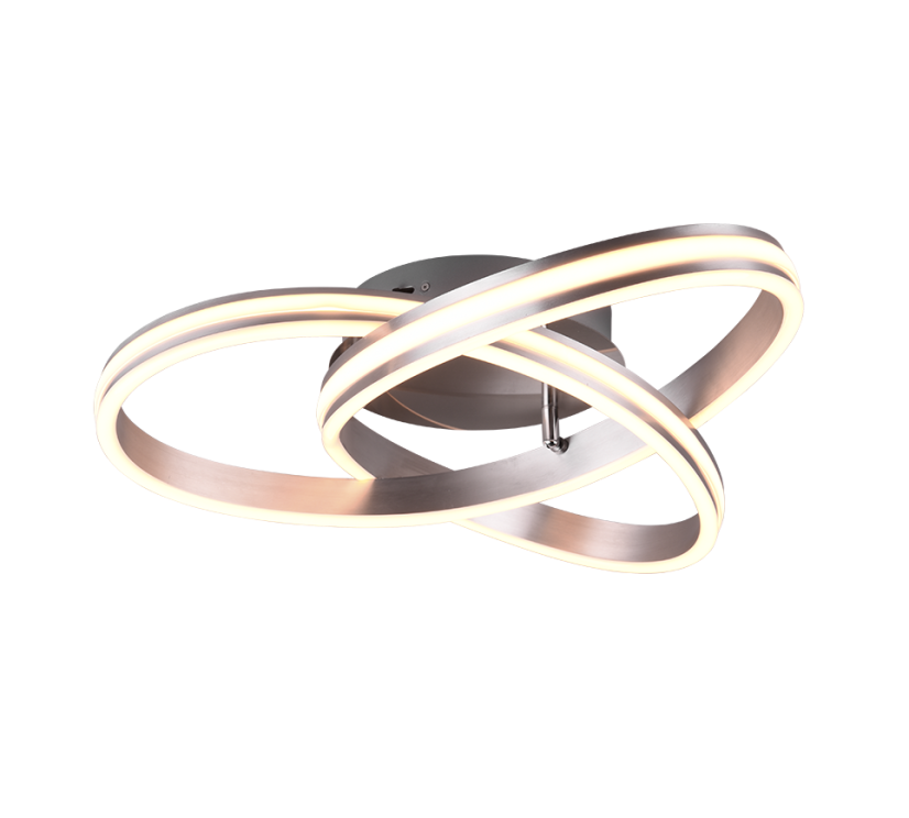 TRIO 626210107 NURIA/YARA stropní svítidlo LED D590mm 58W/7000lm 2300+3000+4000K matný nikl, switchdimmer