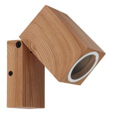 GLOBO 34164WW VERONIKA vonkajšie nástenné svietidlo 1xGU10 IP44 imitácia dreva, priehľadná