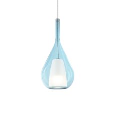 Závěsné svítidlo 1x E27 modrá IP20 Ideal Lux KALIQUE 360089