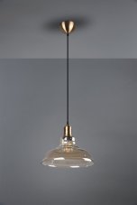 TRIO R30731004 ALDO závěsné svítidlo D280mm 1xE27 staromosazná, jantarová