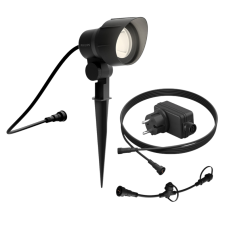 Philips 8719514477216 GardenLink Low Volt 12V Spotlight Starter pack - nízkonapěťové exteriérové svítidlo/reflektor LED 6W/600lm 2700K černá /konektor/adaptér 24W/kabel 5m