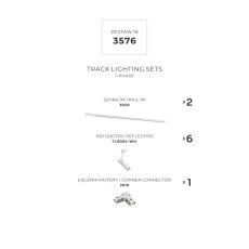 Lištové svietidlá SET 6x GU10 2 m biela Zuma Line Lisa Track 3576