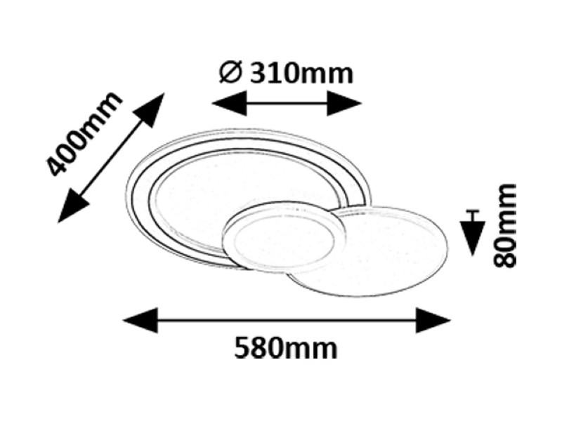 RABALUX 71402 Stavros stropné svietidlo LED 40W/2660lm 3000-6500K čierna, biela, stmievateľné, diaľkový ovládač