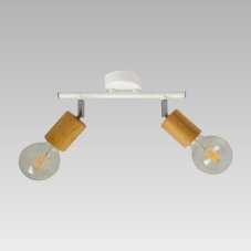 PREZENT 61214 VEDMA stropní svítidlo 270 mm 2xE27 / G80 / 40W, světlé dřevo, matná bílá