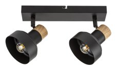 RABALUX 73056 Saskia stropné bodové svietidlo/spot 2xE14 čierna, drevo