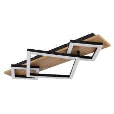 GLOBO 67330-24 BEATRIX I stropní svítidlo LED 24W/1020lm 3000K černá matná, dřevo, bílá