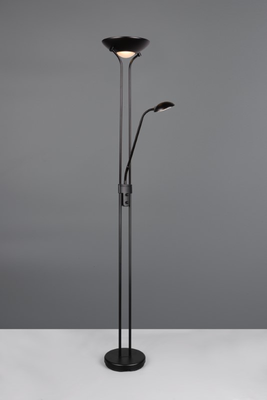 TRIO Reality R42292132 SPOCK stojacia lampa v1800mm SMD LED 19, 5W/2200, 500lm 3000K čierna matná